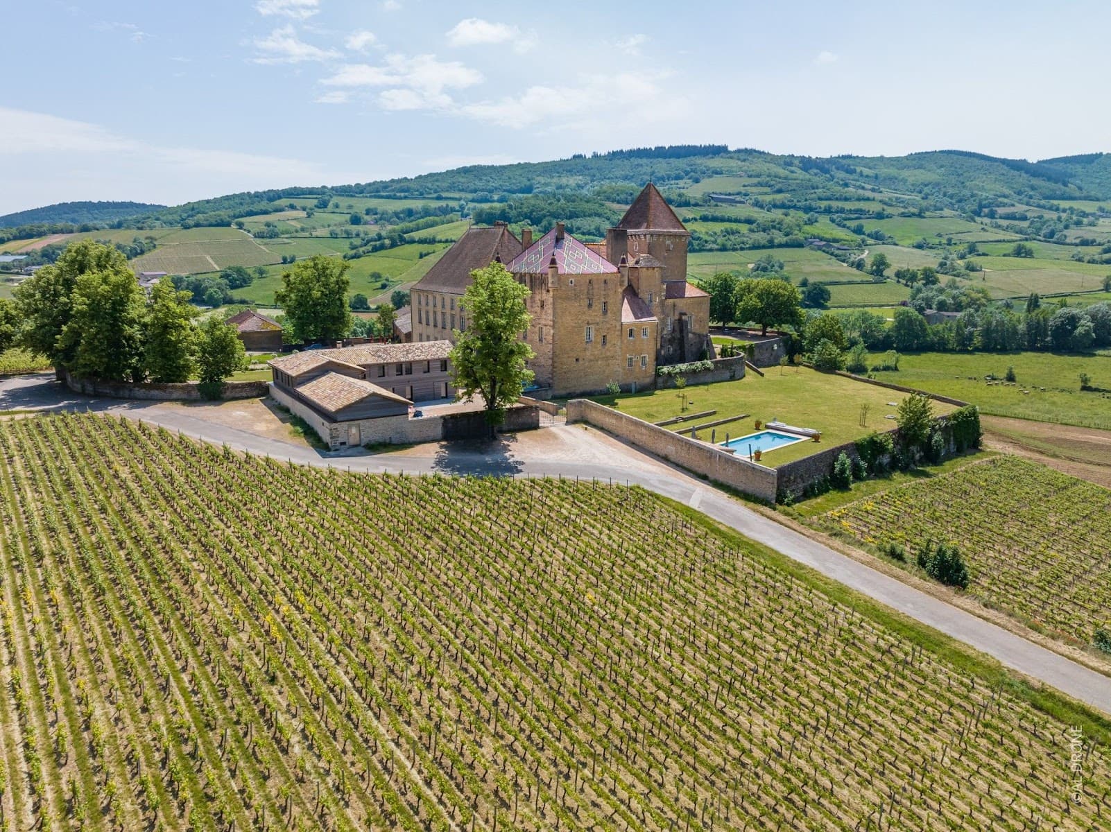 Castle Pierreclos in Burgundy